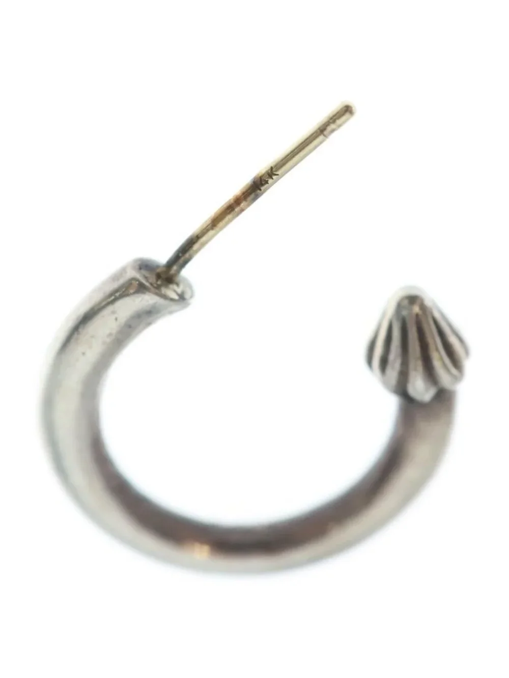 Chrome Hearts Hoop Plain Earrings Silver